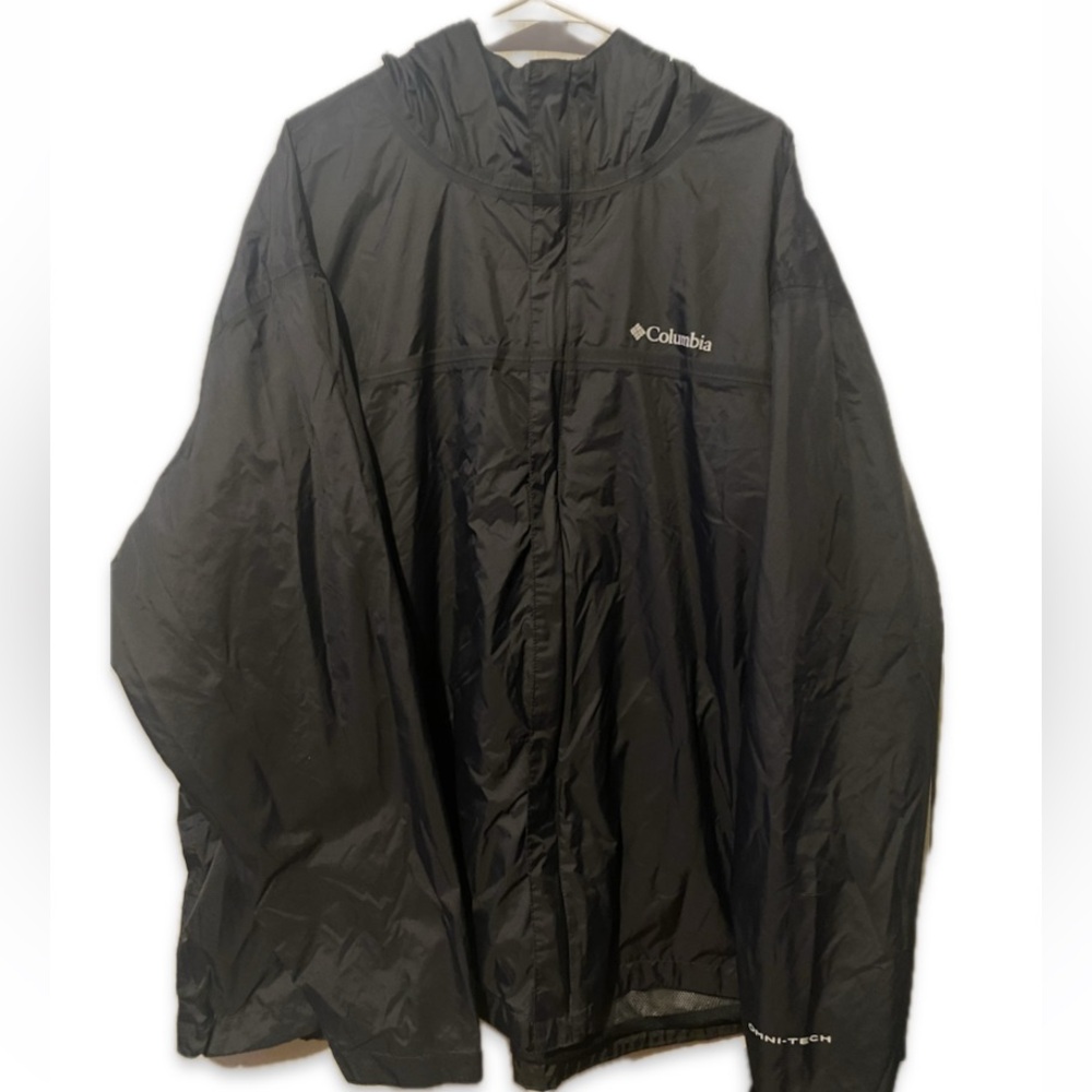 Columbia Men's Watertight Omni-Tech Rain Jacket, Black, Size 4XL (XXXXL)